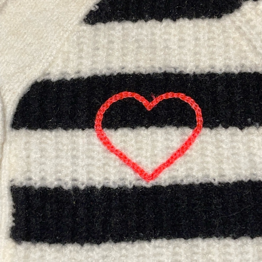 Cat & Jack Kids Striped Cardigan with Heart Detail - Picture 2 of 8